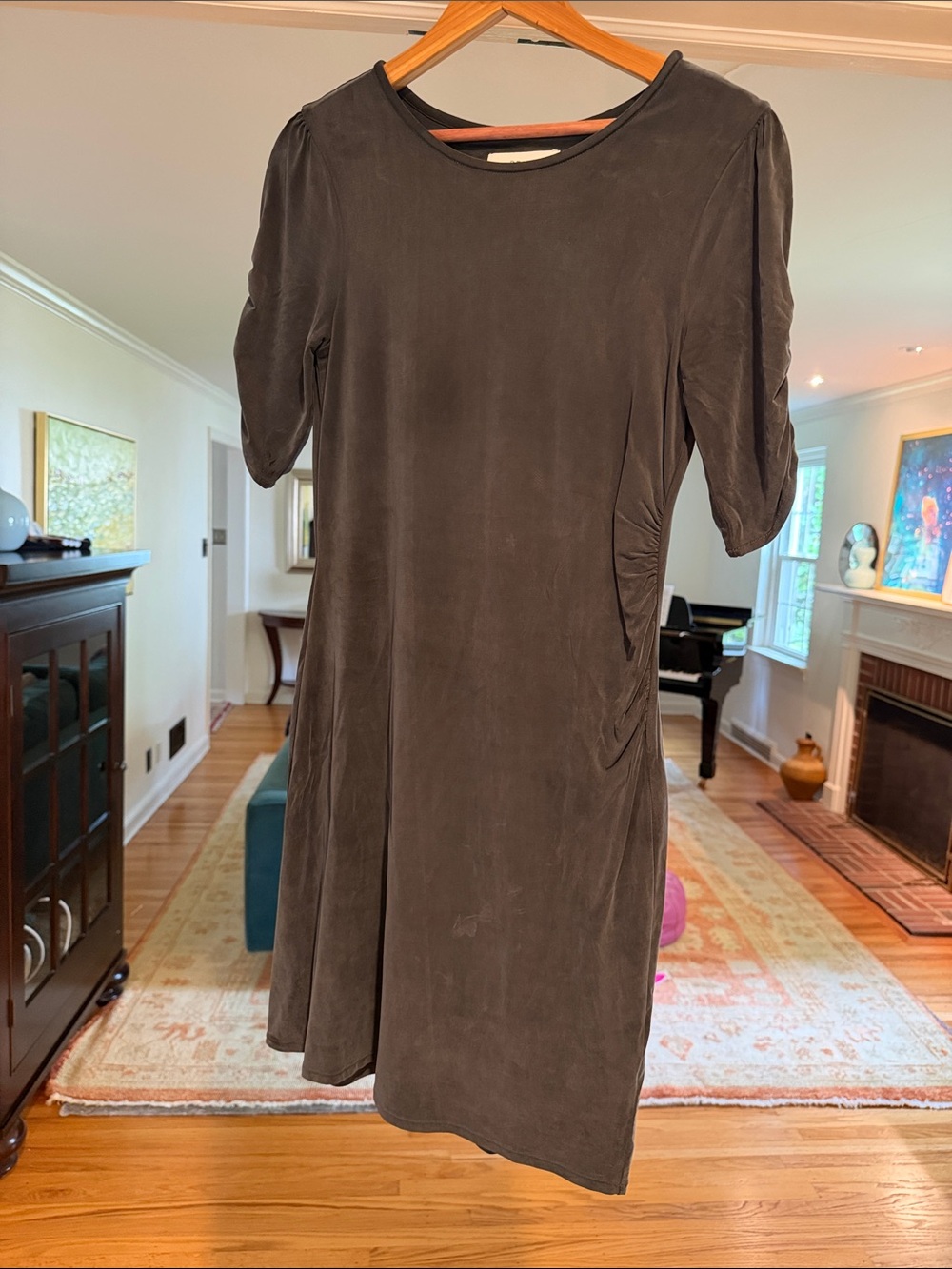 Reiss Classic Short-Sleeve Gray Dress